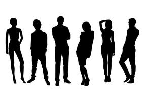 Men and Women Silhouette Vector Set